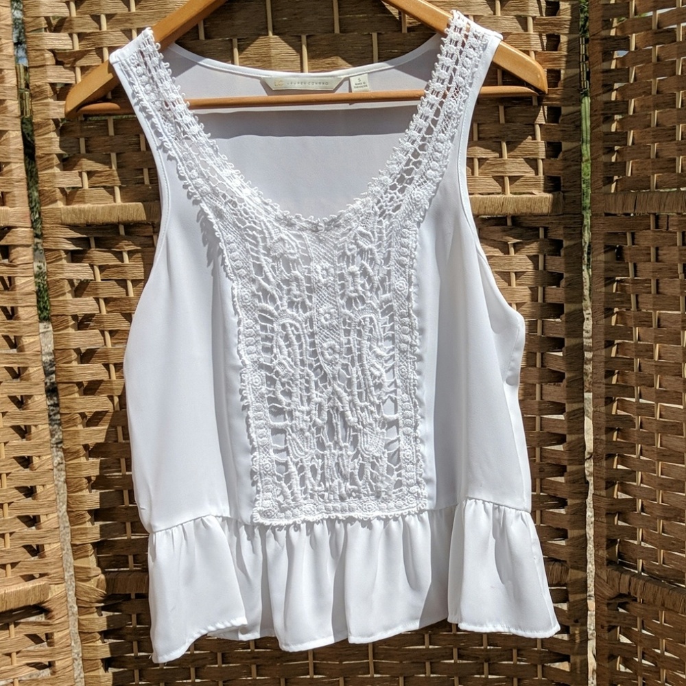 Crochet white top